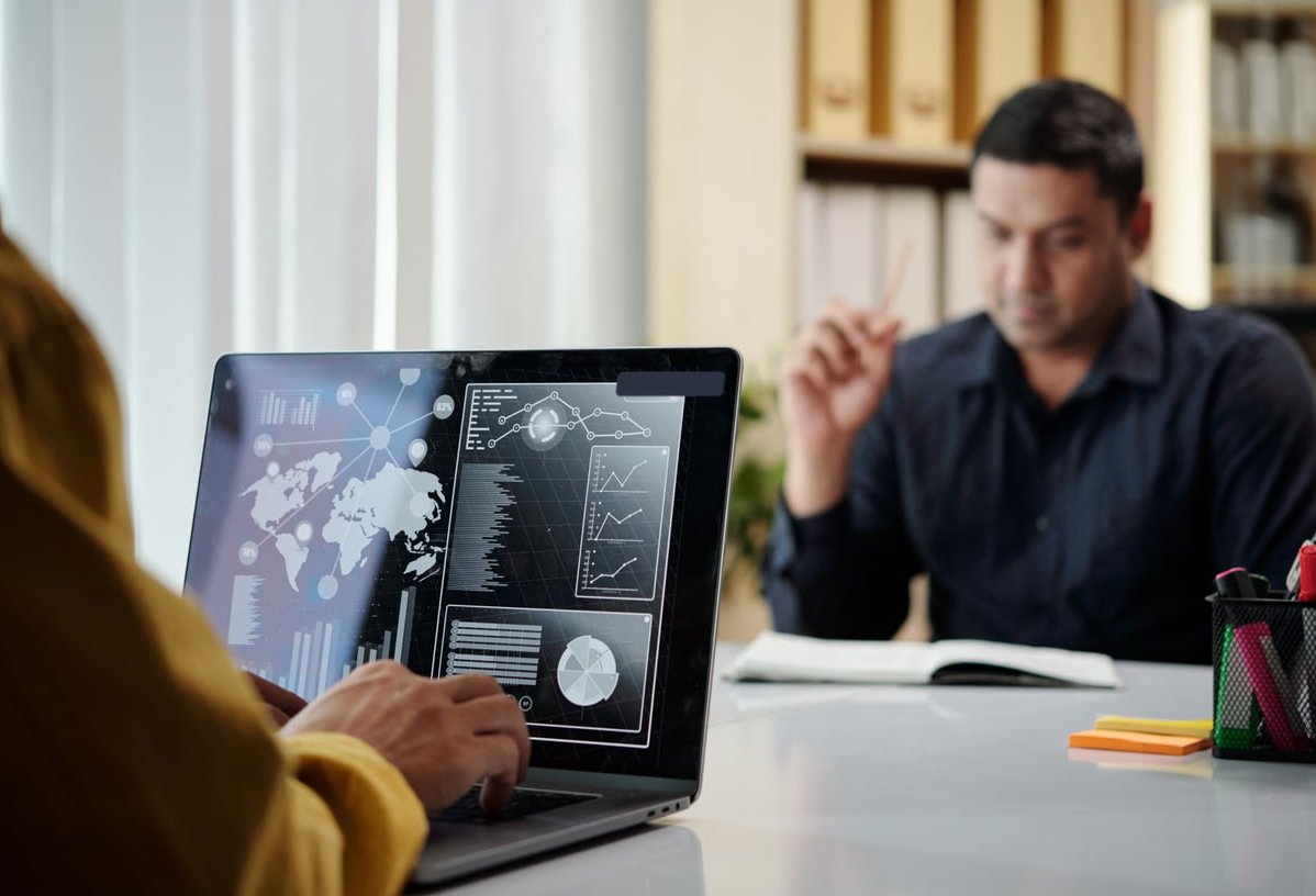 website analytics dashboard laptop
