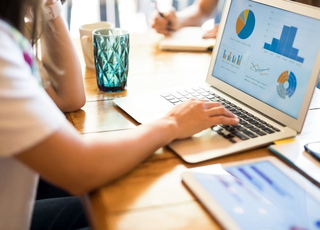 website analytics dashboard laptop