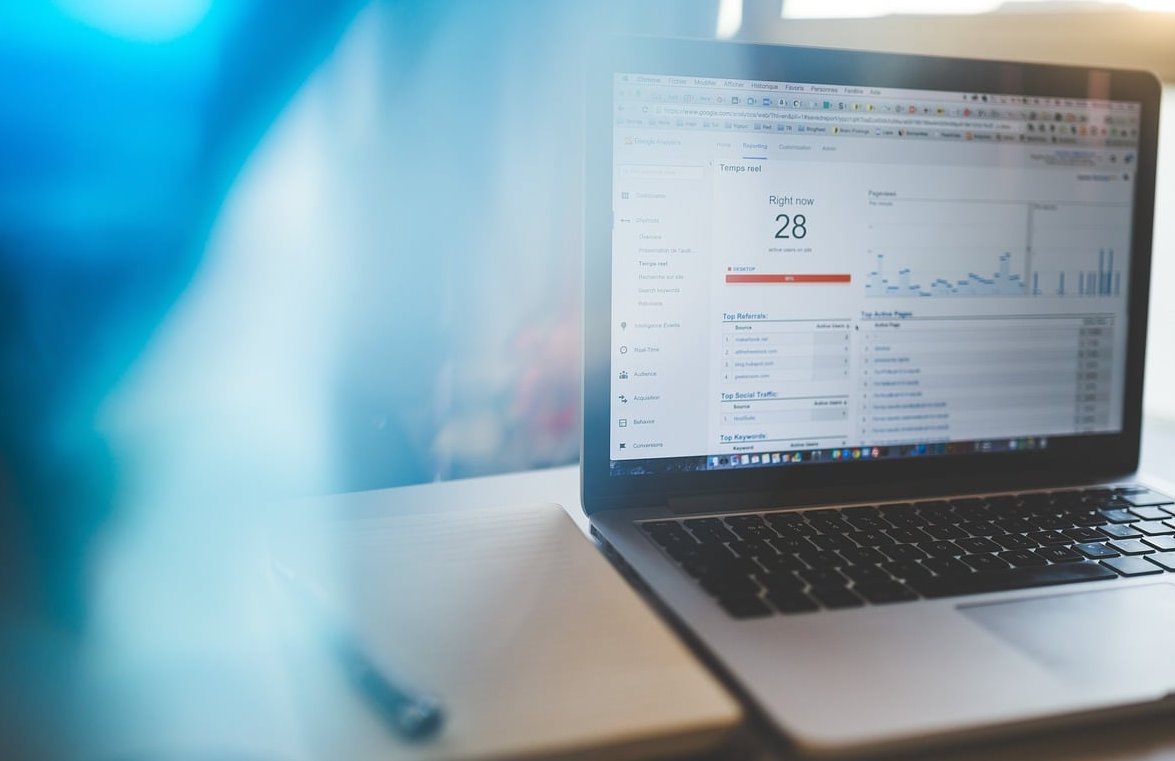 website analytics dashboard laptop